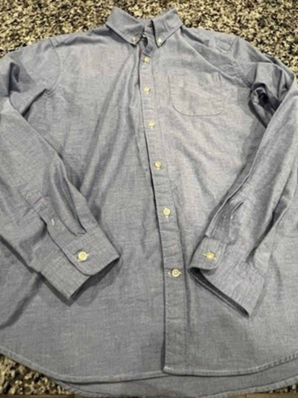 Men's GAP For Good Standard Fit Stretch Blue Button-up Dress Shirt Size Large